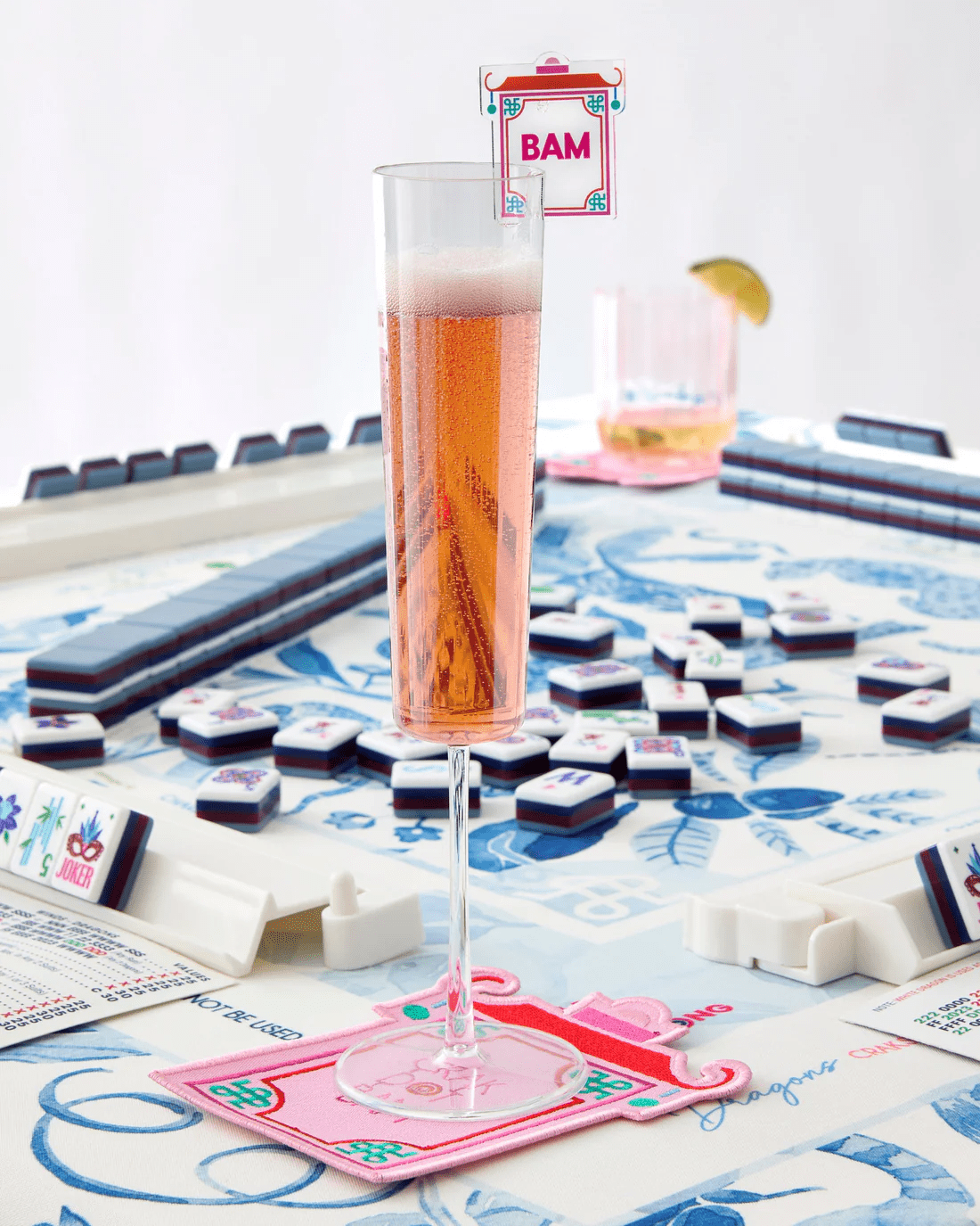Oh My Mahjong Pagoda Crack Dot Bam Cocktail Napkin - Thumbnail 4