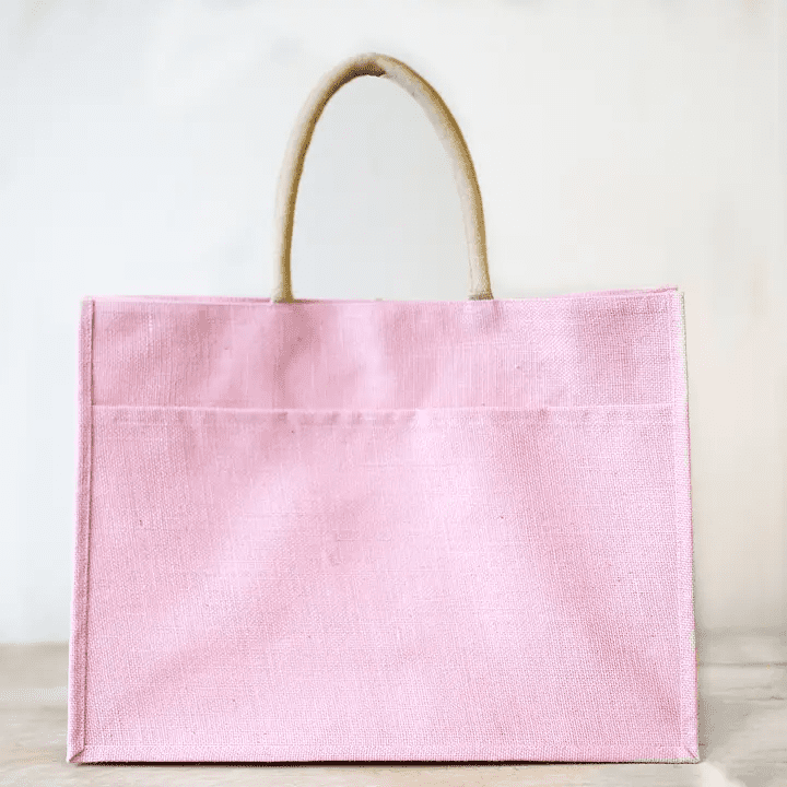 Jute Pocket Tote Light Pink | Royal Standard | Iris Gifts & Décor