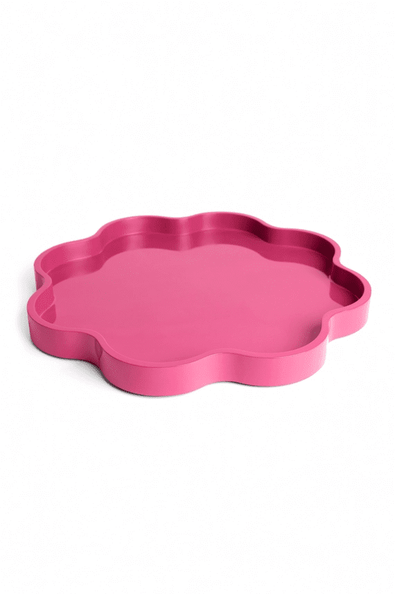 Lacquered Bloom Tray Large – Berry | Pastel Proper | Iris Gifts & Décor