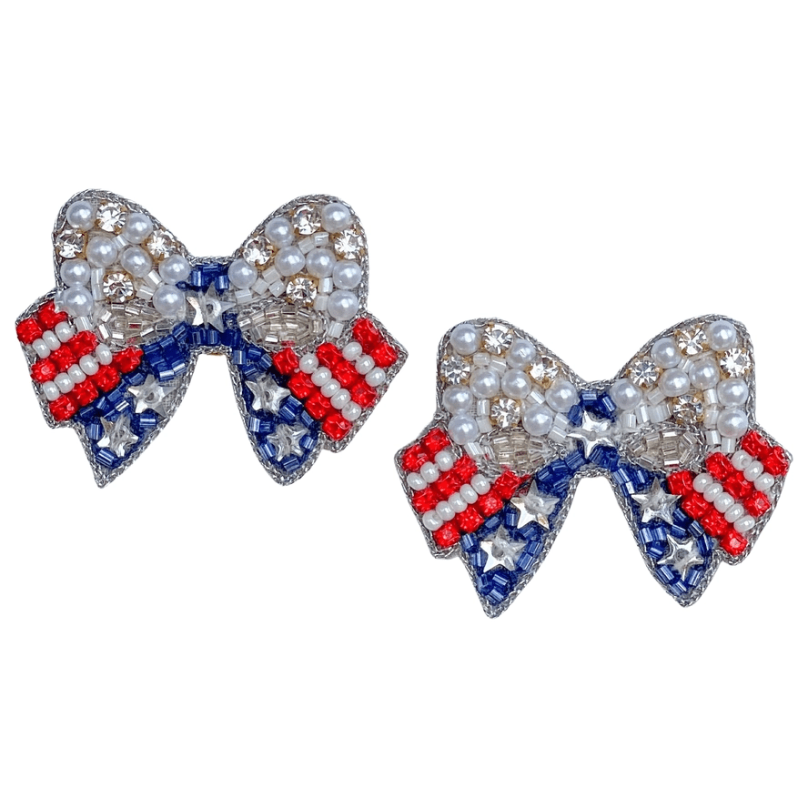 Americana Bow Earrings | Gaby & Grace | Iris Gifts & Décor
