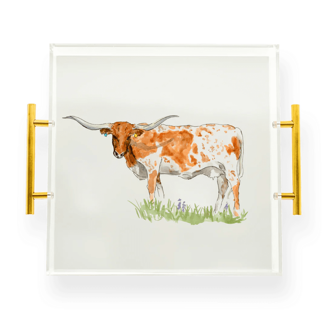 Longhorn Acrylic Tray | Taylor Paladino | Iris Gifts & Décor