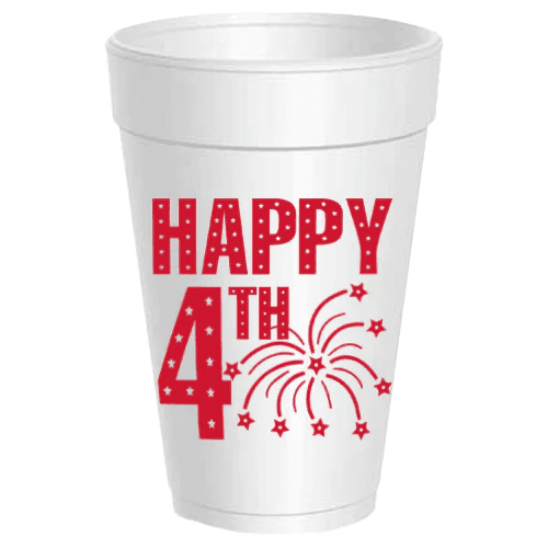 Styro Sassy Cups Happy 4th | Sassy Cups | Iris Gifts & Décor