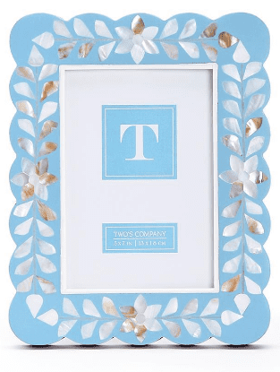 Hydrangea Blue Photo Frame 5×7 | Two's Company | Iris Gifts & Décor