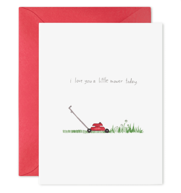Single Card Love You a Little Mower