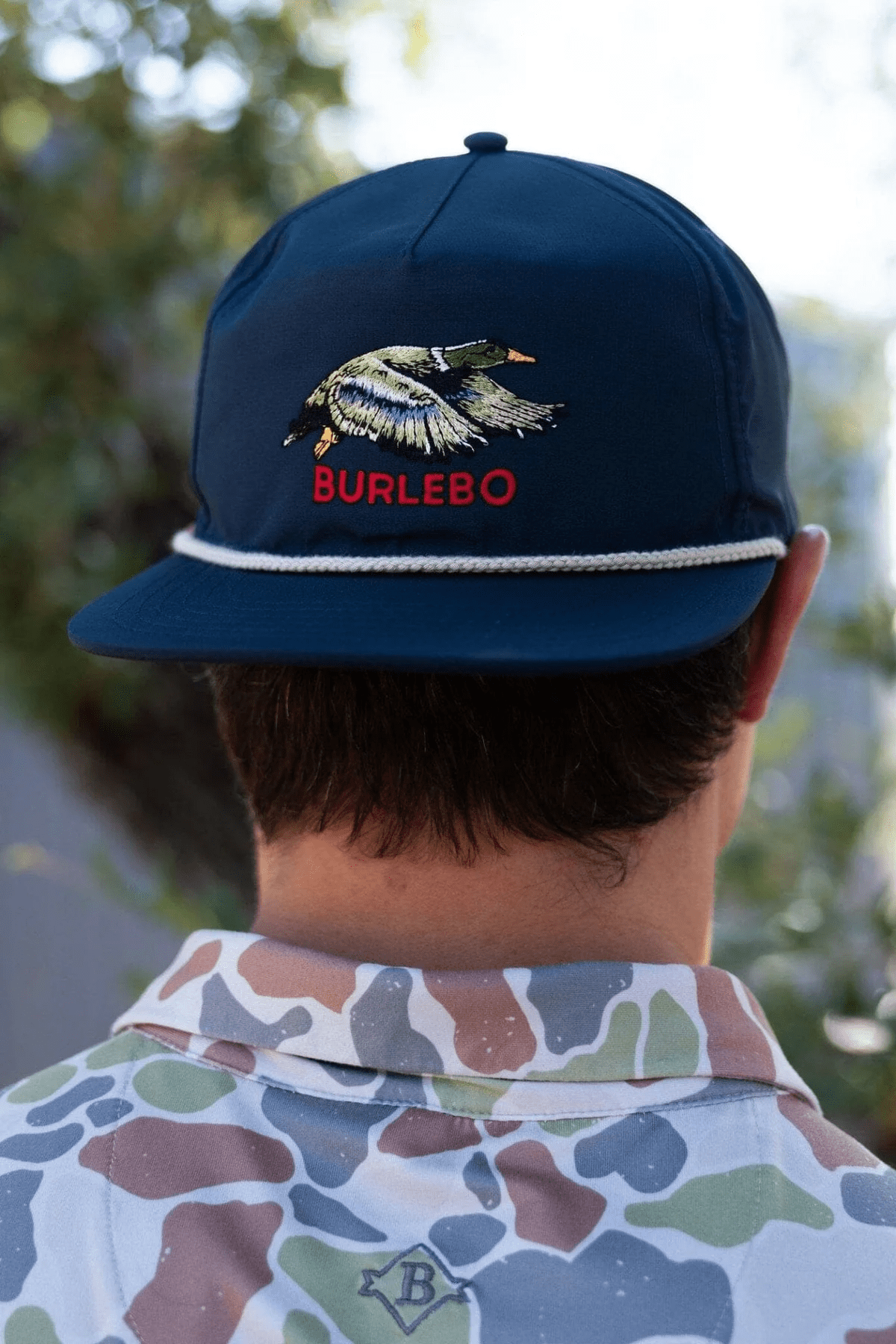 Navy Flying Mallard Cap | burlebo | Iris Gifts & Décor