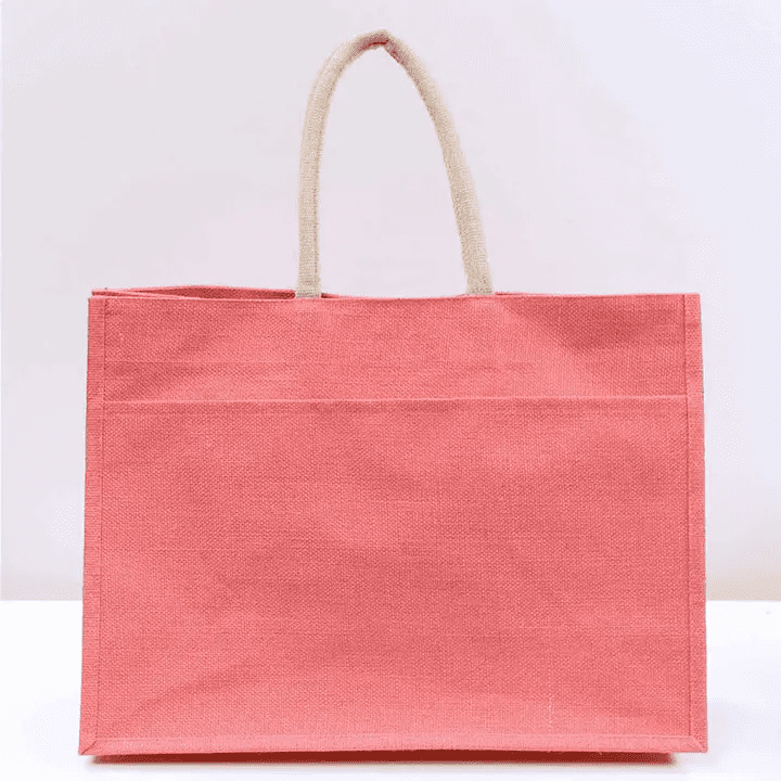 Jute Pocket Tote  Coral | Royal Standard | Iris Gifts & Décor