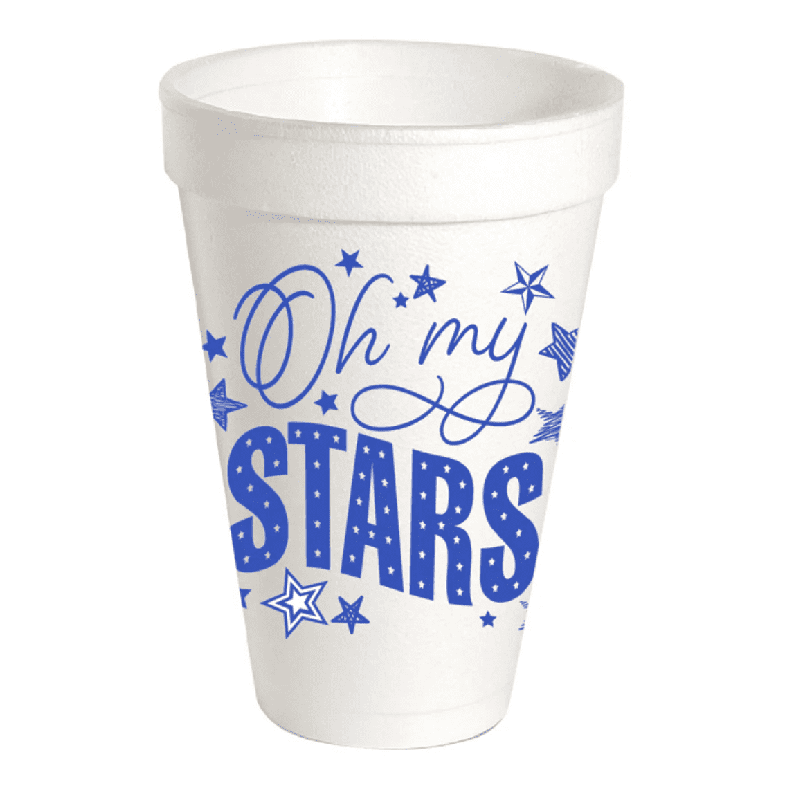 Styrofoam Cup Blue Oh My Stars | Rosanne Beck | Iris Gifts & Décor