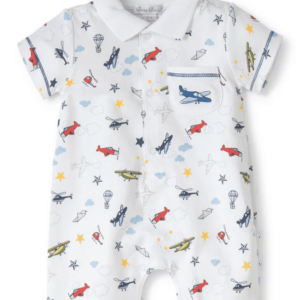 Aviators Collared Short Playsuit