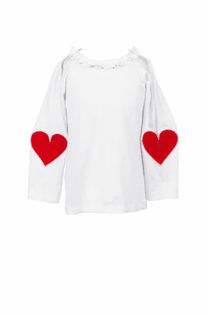 Red Heart Applique L/S Shirt | The Proper Peony | Iris Gifts & Décor