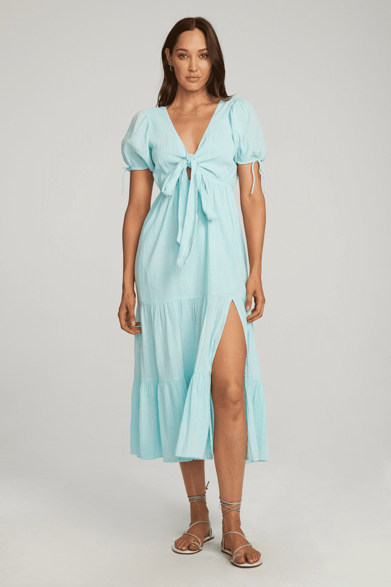 Shura Midi Dress-Cyan | Saltwater Luxe | Iris Gifts & Décor