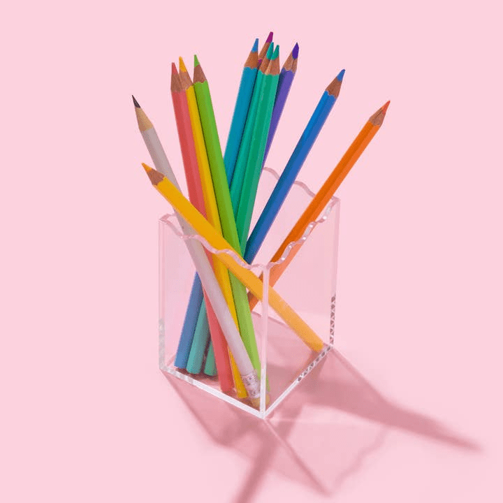 Clear Wavy Pen Cup | Taylor Elliott Designs | Iris Gifts & Décor