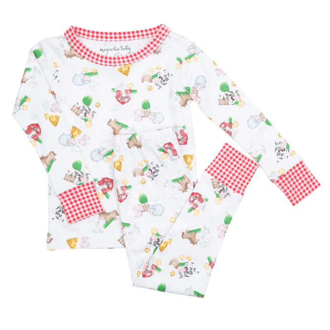 Down on the Farm Long Pajamas | Magnolia Baby | Iris Gifts & Décor