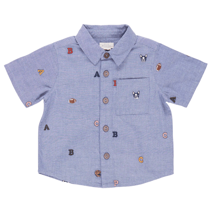 Boys Jack Shirt – Varsity Letters | Pink Chicken | Iris Gifts & Décor