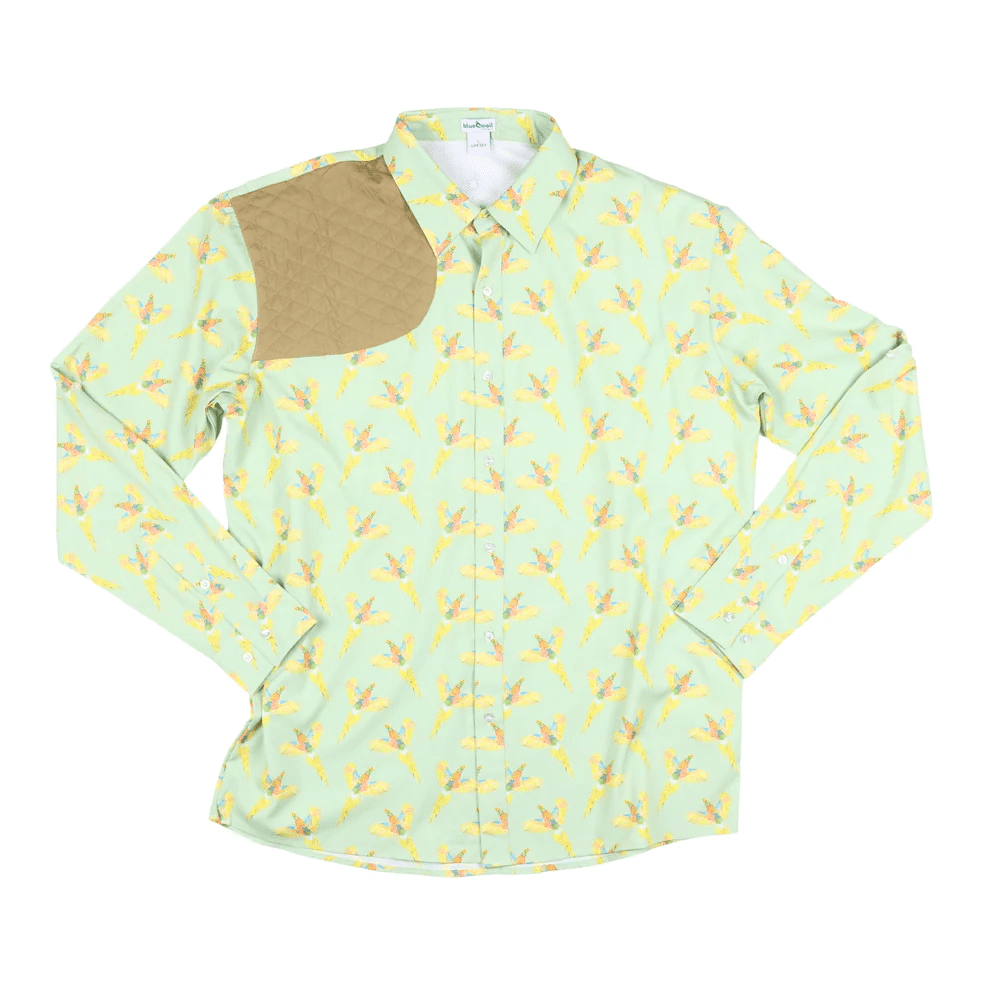 Men’s Pheasants Long Sleeve Shirt | Blue Quail | Iris Gifts & Décor