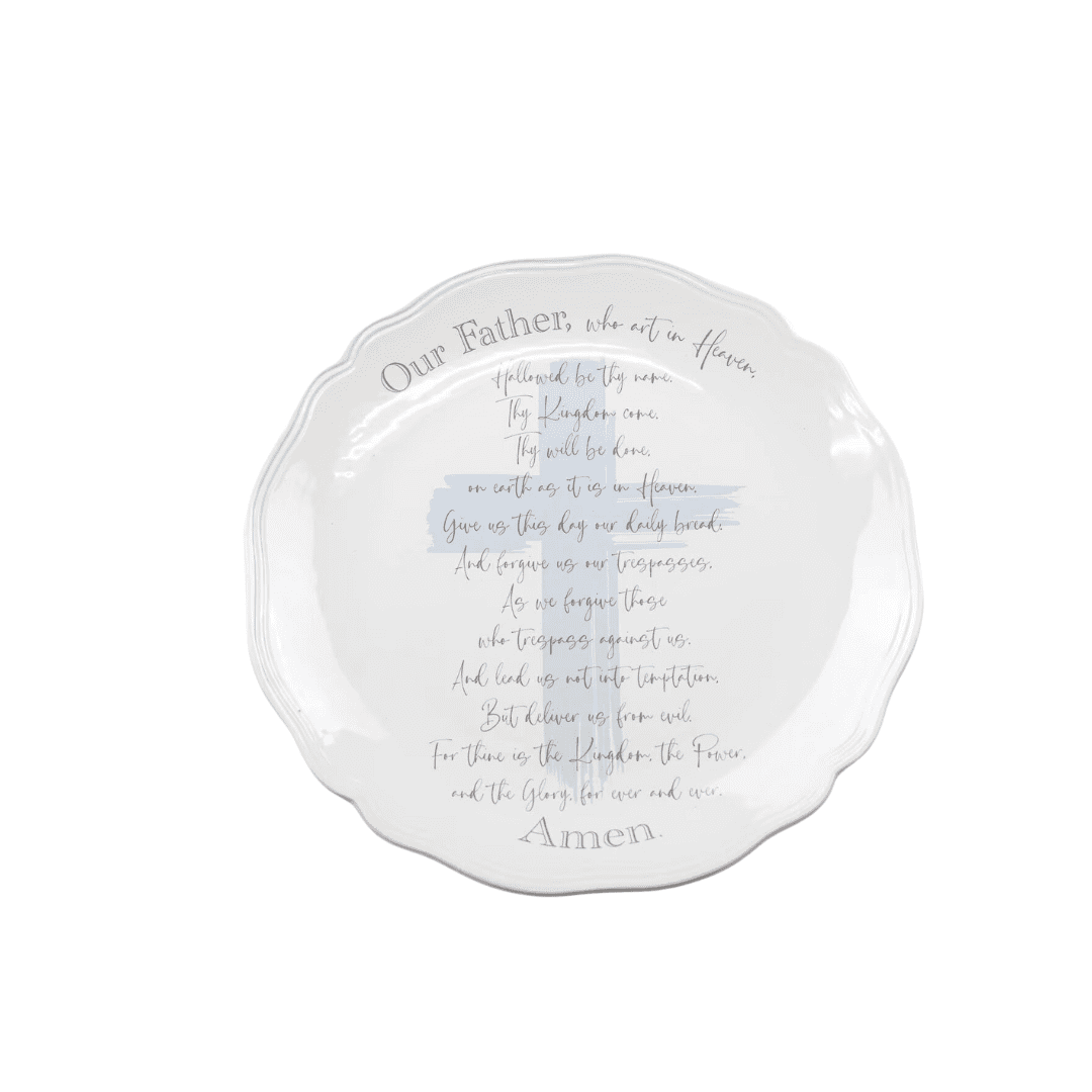 Lord’s Prayer Round Platter 11.5″ | Royal Standard | Iris Gifts & Décor