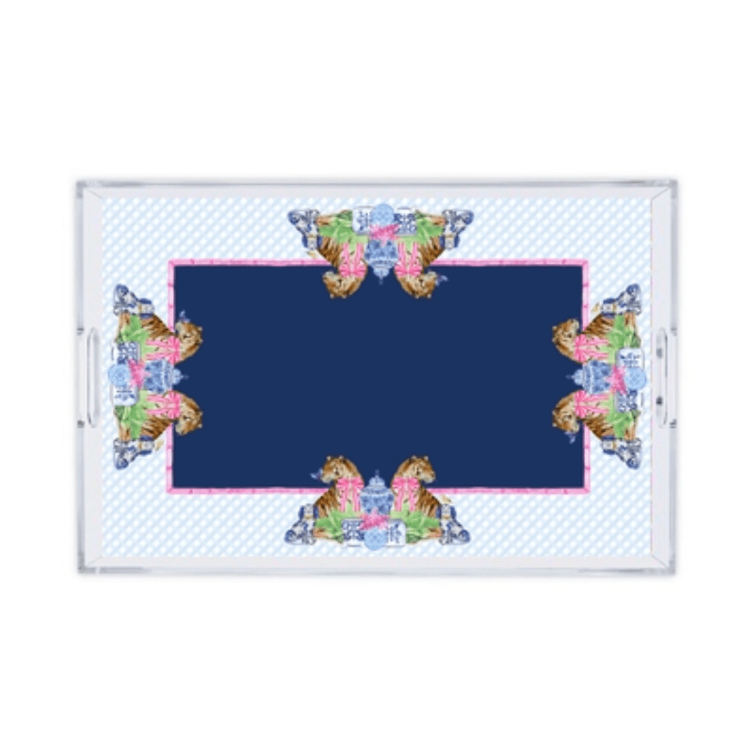 Tiger Chinoiserie Acrylic Tray