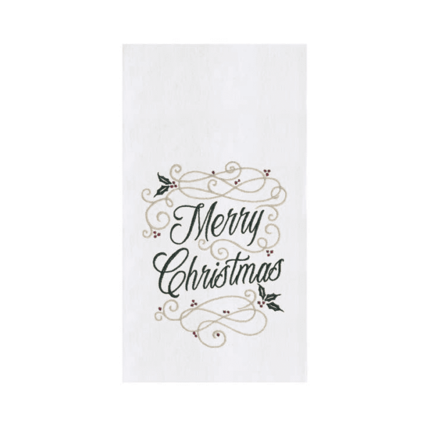 Merry Christmas Swirl Kitchen Towel