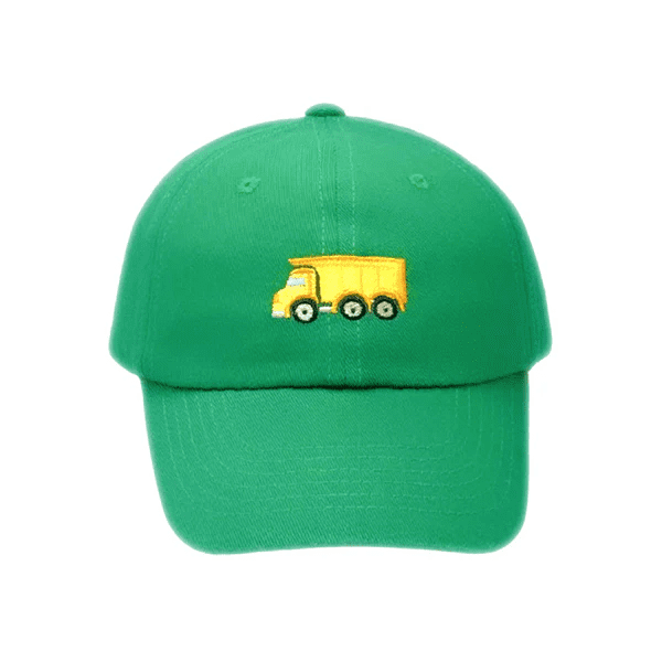 Green Dumptruck Baseball Hat | Bits & Bows | Iris Gifts & Décor