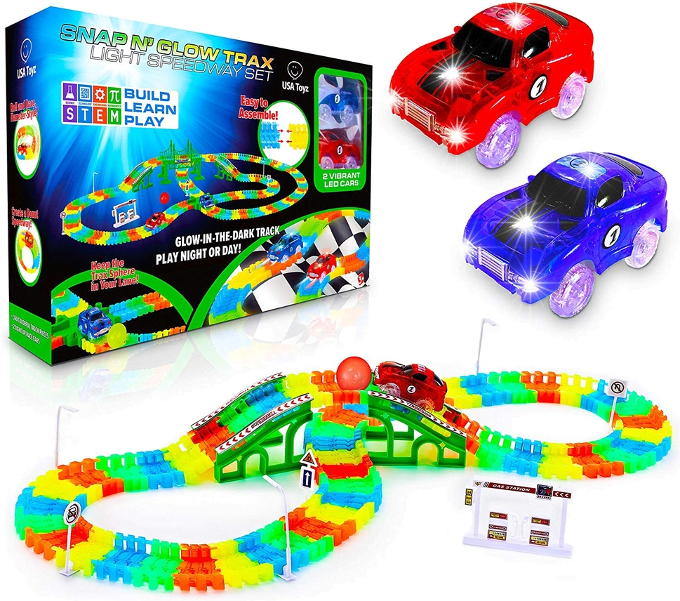 Glow in the Dark Race Tracks – 360 pc | USA Toyz | Iris Gifts & Décor