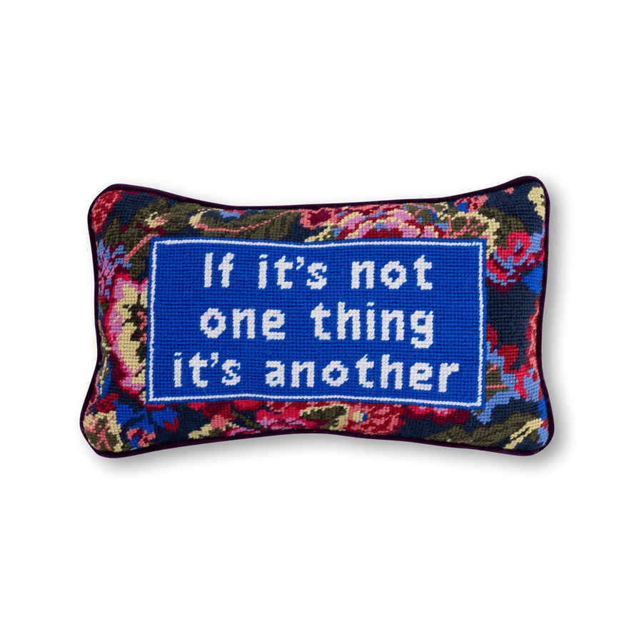 Needlepoint Pillow – Not One Thing | Furbish Studio | Iris Gifts & Décor