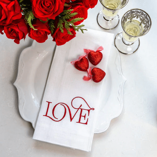 Magenta Love Tea Towel | Arte Italica | Iris Gifts & Décor