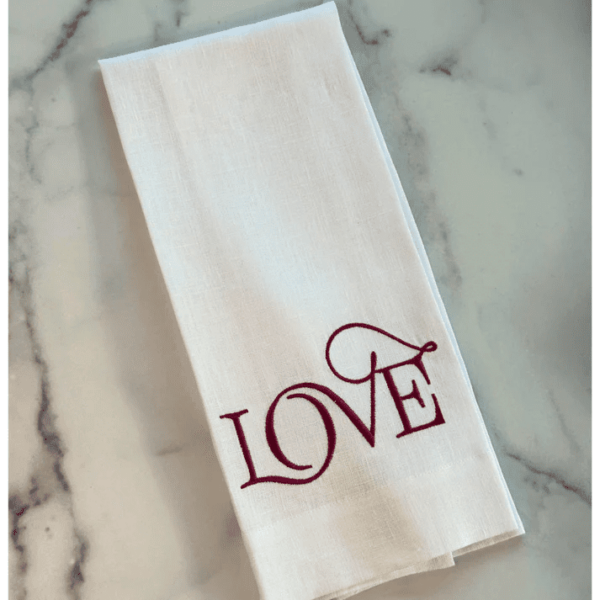 Magenta Love Tea Towel - Image 2