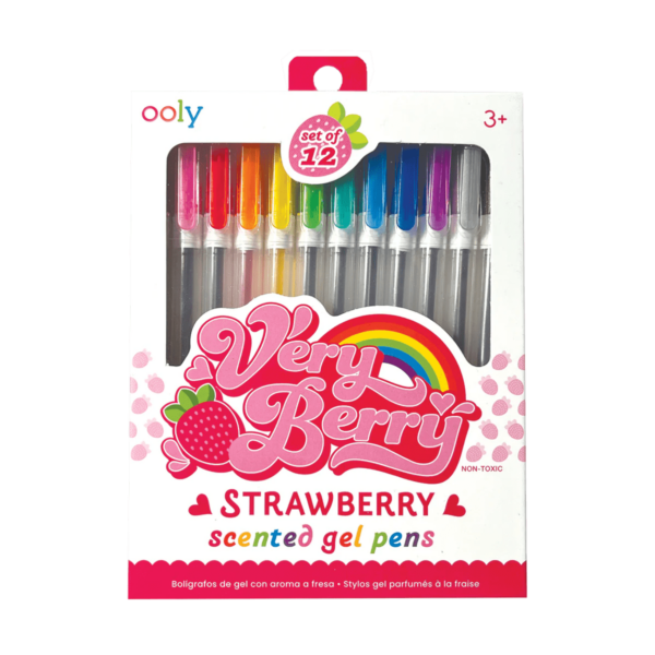 Very Berry Strawberry Scented Gel Pens-S/12