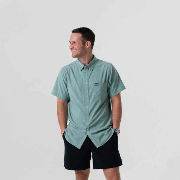 Button Up Performance Ocean Swell - Image 2