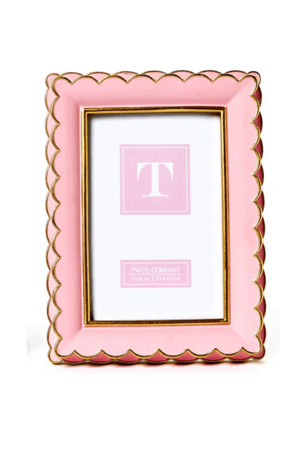 Pink Scalloped Picture Frame 4x6