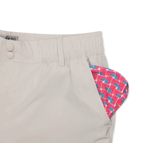 American Flag Pocket Light Khaki Short - Image 2