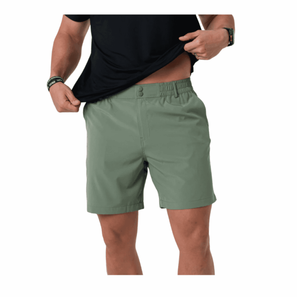 Light Sage Fish Toss Pocket Short