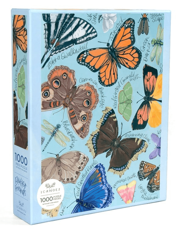 Flutter Friends Butterfly 1,000 Piece Jigsaw Puzzle | 1 Canoe 2 | Iris Gifts & Décor
