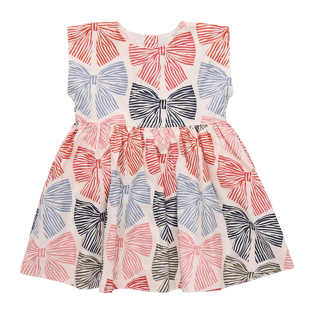 Striped Bows Adaline Dress | Pink Chicken | Iris Gifts & Décor