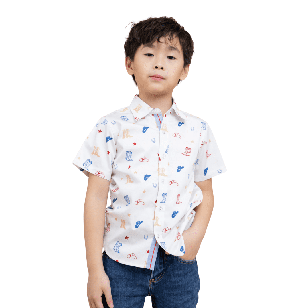 Western Short Sleeve Shirt | TukTuk | Iris Gifts & Décor