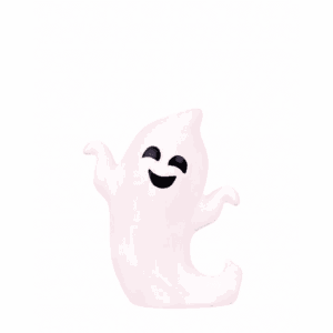 Pink & Black Harvey Ghost Decor 5"