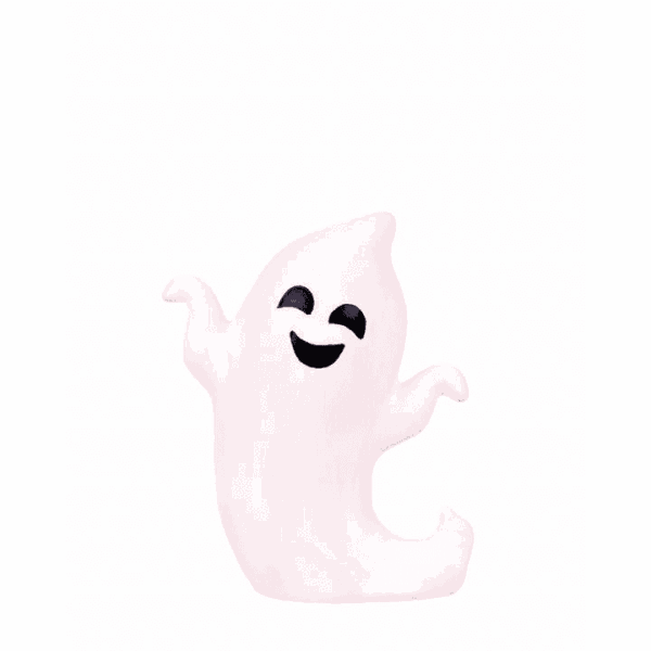 Pink & Black Harvey Ghost Decor 5"