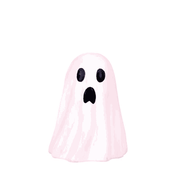 Pink & Black Casper Ghost Decor 5"