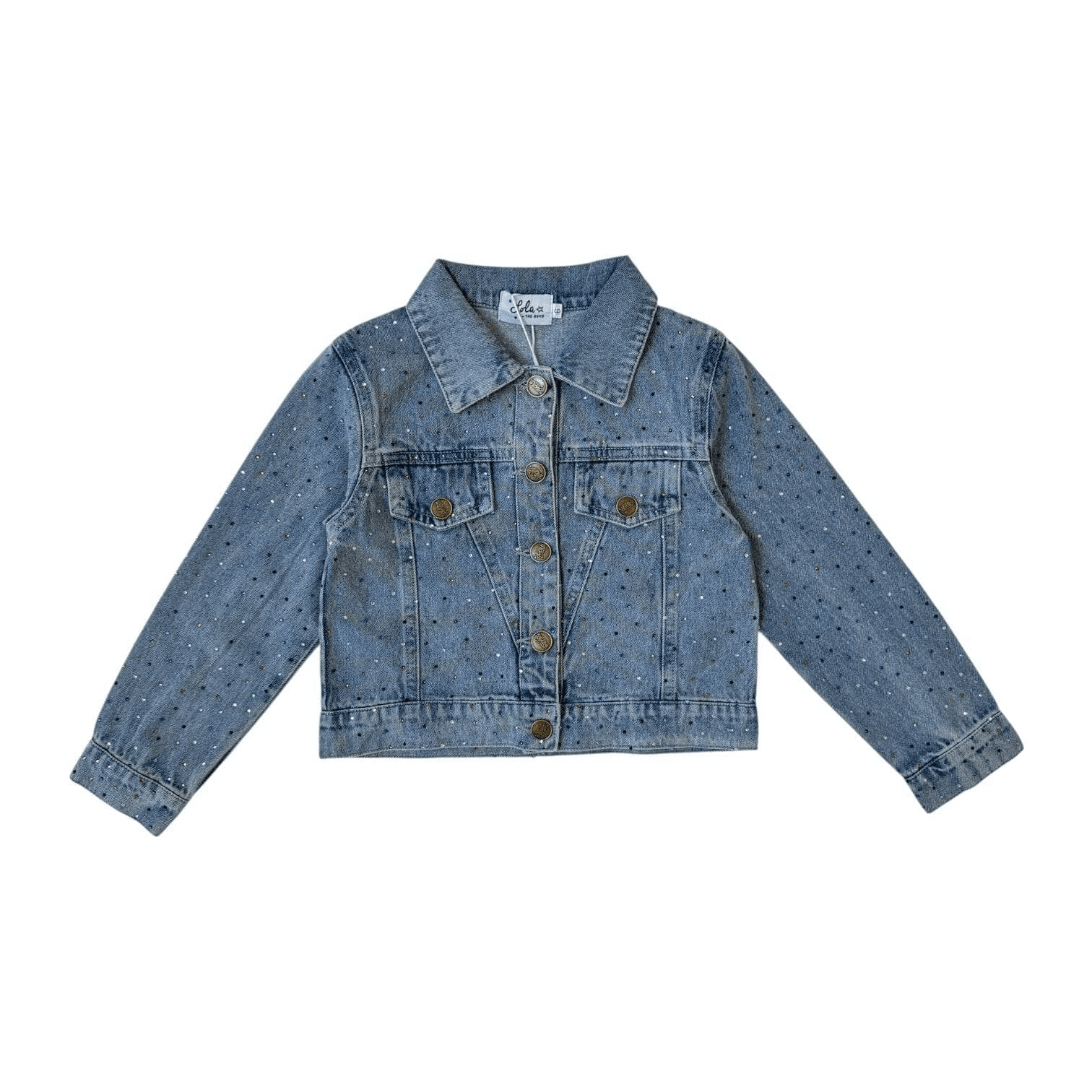 Rainbow Sparkle Denim Jacket | Lola and the Boys | Iris Gifts & Décor