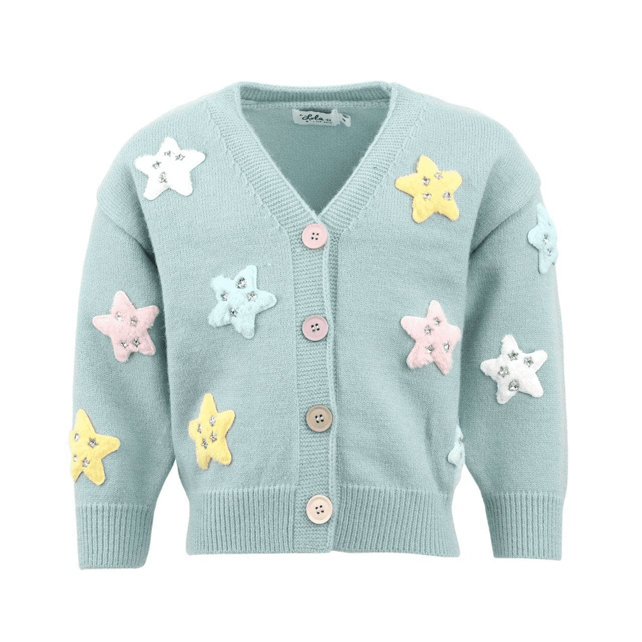 Rainbow Plush Stars Cardigan | Lola and the Boys | Iris Gifts & Décor