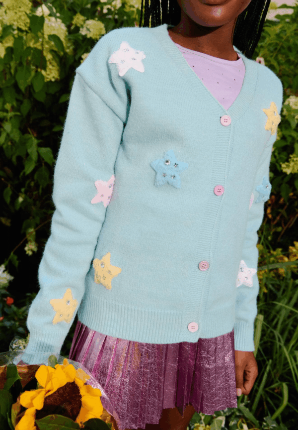 Rainbow Plush Stars Cardigan - Image 2