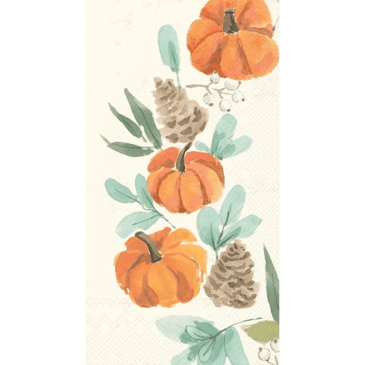 Harvest Pumpkin Wreath Guest Towel | Boston International | Iris Gifts & Décor