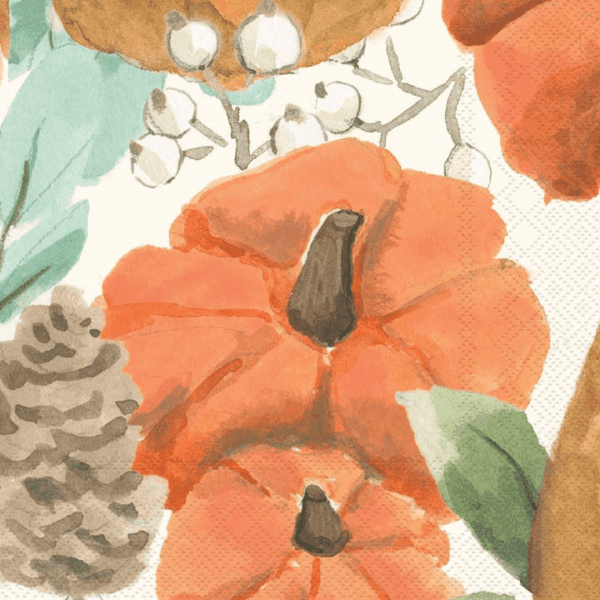 Fall Harvest Pumpkins Cocktail Napkins - Thumbnail 2
