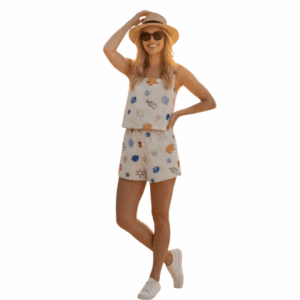 Embroidered Coastal 2 Piece Set