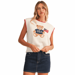 USA Teddybear Sweater Vest