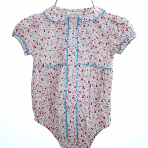 Colorful Floral Button Front Bubble