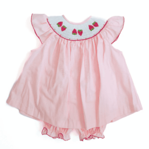 Strawberries Smocked Annabelle Bloomer Set