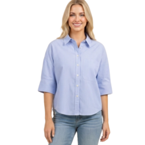 Light Blue Stripe Button Up