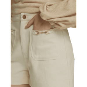 High Waisted Shorts Ecru