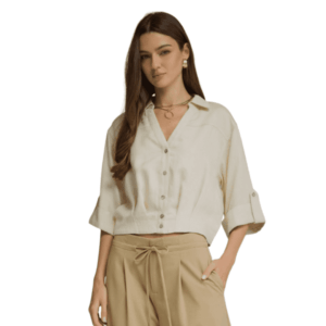 Ecru Mid Rise Top